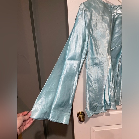 New! Aje. Moonglade Pierced Top in Spearmint Blue 🩵 size 10 NWT! - Picture 15 of 16